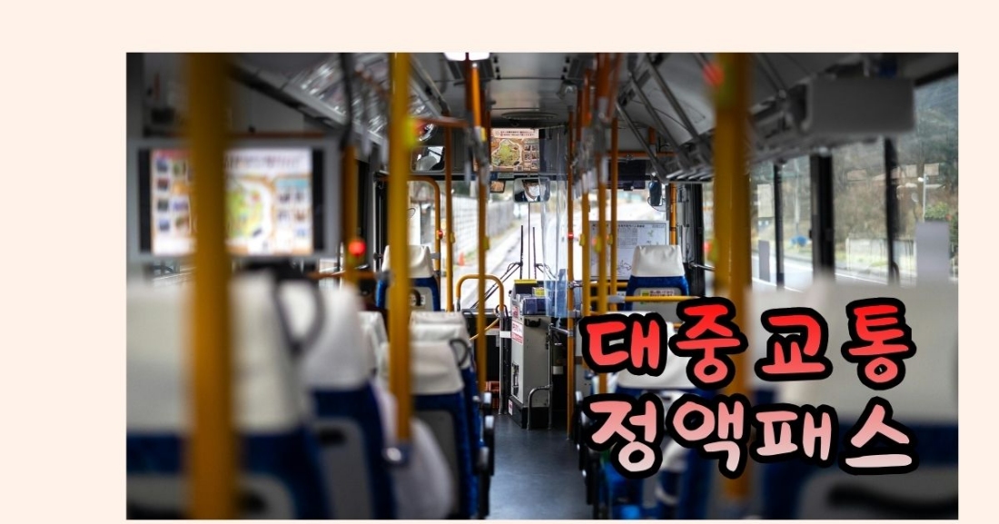 대중교통 정액 패스로 대중교통에 승차하는 이미지